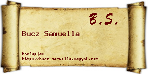 Bucz Samuella névjegykártya